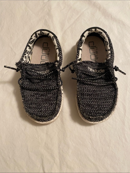 Hey Dude Other - Hey Dude Kids Black Knit Slip-On Sneakers